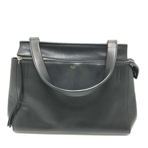 CELINE Black Leather Shoulder Bag - Picture 1 of 15